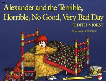Book cover to 'Alexander and the Terrible, Horrible, No Good, Very Bad Day'